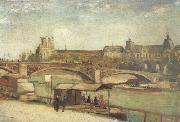 Vincent Van Gogh The Pont du Carrousel and the Louvre (nn04) oil painting